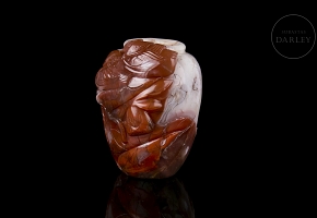Small Nanhong vase ‘Mandarin ducks’, Qing dynasty