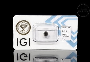 Diamante natural en talla brillante, 0.67 ct, certificado IGI
