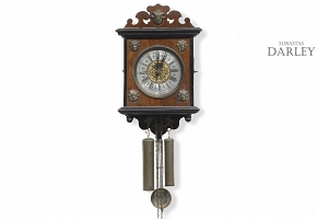 Wall clock with pendulums, Germany, 19th - 20th century