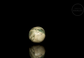 Spherical carved jade bead, Hongshan culture