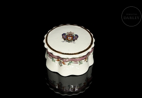 Bombonera de porcelana para exportación, s.XIX-XX