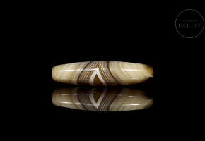 Dizi de ágata natural tallada, dinastía Liao