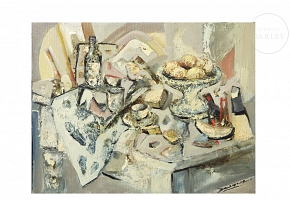 Miguel Ángel Bosque Almiñana (20th century) ‘Still life with wine’