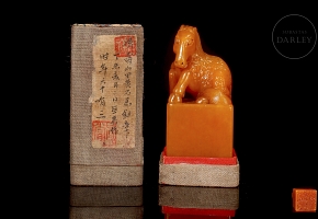 Shoushan stone seal ‘Horse’, Qing dynasty