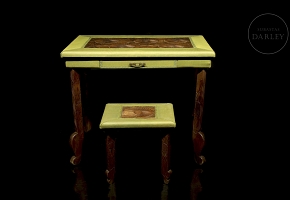 Escritorio con taburete estilo Japonesismo, para Liberty & Co., circa 1900–1910