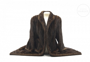 长款男式貂皮大衣