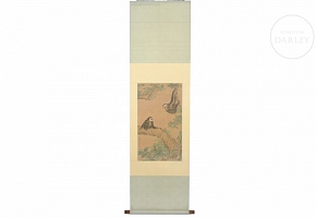 Chinese painting ‘Monkeys among branches’, with Shen Zhenlin seal