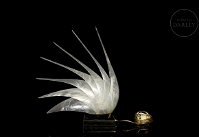 Rougier table lamp, ‘Bird of Paradise’, circa 1970