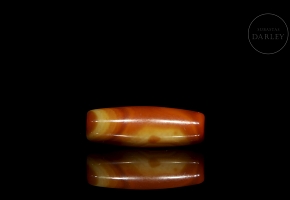 Cuenta Dzi de ágata naranja, dinastía Liao
