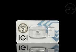 Diamante natural en talla brillante, 0.50 ct, certificado IGI