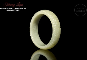 Carved jade bracelet ‘Taotie’, Han dynasty