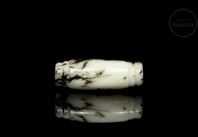 Carved jade ‘Dizi’ bead, Ming dynasty