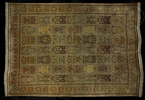 Alfombra kachemir seda pura, diseño Ghom, s.XX