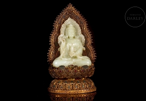 Jade blanco de Hetian y plata