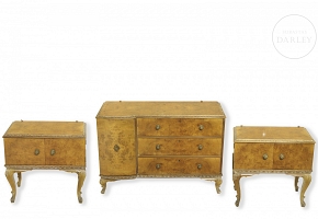 Set of bedroom furniture, 20th century