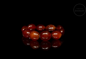 Pulsera de diez cuentas de ágata Alashan, dinastía Liao