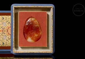 White jade pendant “Landscape,” Qing dynasty