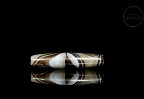 Dizi de ágata natural multicolor, dinastía Liao