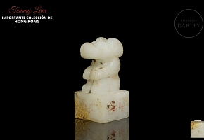 White jade seal ‘Ram Man’, Shang dynasty