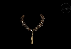 Pulsera tibetana de semillas y Dzi, dinastía Qing