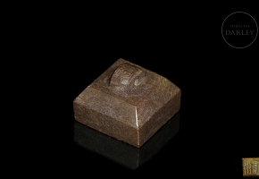 Sello cuadrangular de jade, dinastía Han