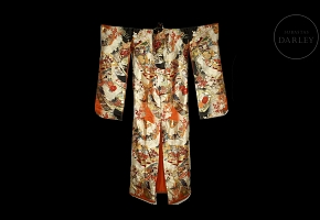 Embroidered silk wedding uchikake, 21st century