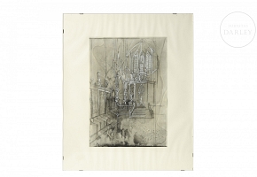Marti (20th century) ‘Cathedral Interior’, 1996