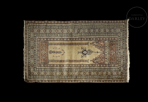 Alfombra oriental pakistaní de Cachemira, ca. 1983