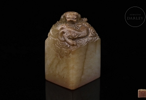 Jade seal ‘Lion among clouds’, Qing dynasty
