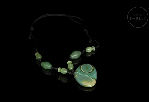 Collar con cuentas de ágata, dinastía Liao