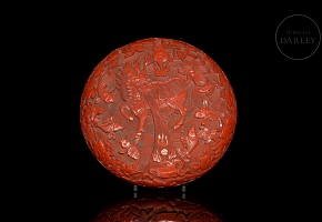 Lacquered wooden box “Beasts,” Qing dynasty (18th century)