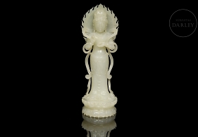 Figura de jade blanco