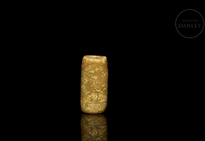 Carved jade tube bead, Hongshan culture