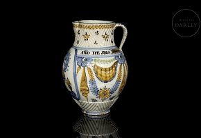 塔拉韦拉德拉雷纳陶瓷壶，莫德斯塔·迪亚兹，1865年