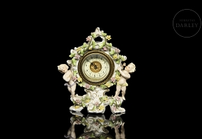 German porcelain clock ‘Infants’, 20th century