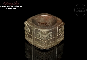 Cong de jade tallado, cultura Liangzhu