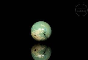 Spherical turquoise bead, Liao dynasty