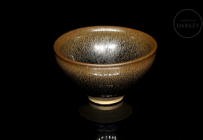 Two-colour glazed ceramic bowl, Song style
