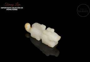Figura de jade blanco