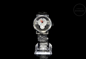 Reloj de pulsera unisex Alain Silberstein Bodoni Noir de acero