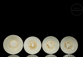 Set of four Chinese porcelain bowls, Ming dynasty