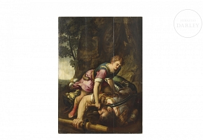 16世紀荷蘭畫派作品《大衛戰勝歌利亞》