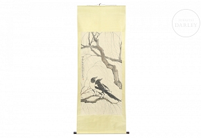 Chinese painting ‘Crows on a Branch’, signed by Xu Beihong