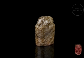 Carved jade seal ‘Rabbit’, Ming dynasty