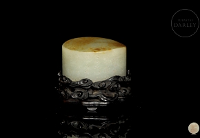 White jade seal ‘Poem’, Qing dynasty