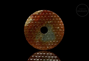 Carved jade disc, Han style