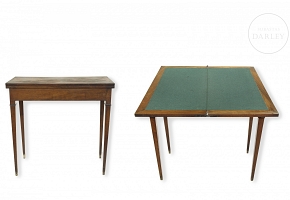 Folding game table, 20th century