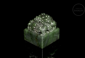 Sello de jade espinaca