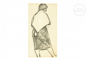 20th century Spanish school “Study of a Woman”