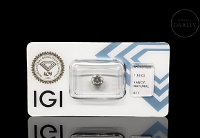 Diamante natural talla brillante, 1.16 ct, certificado IGI